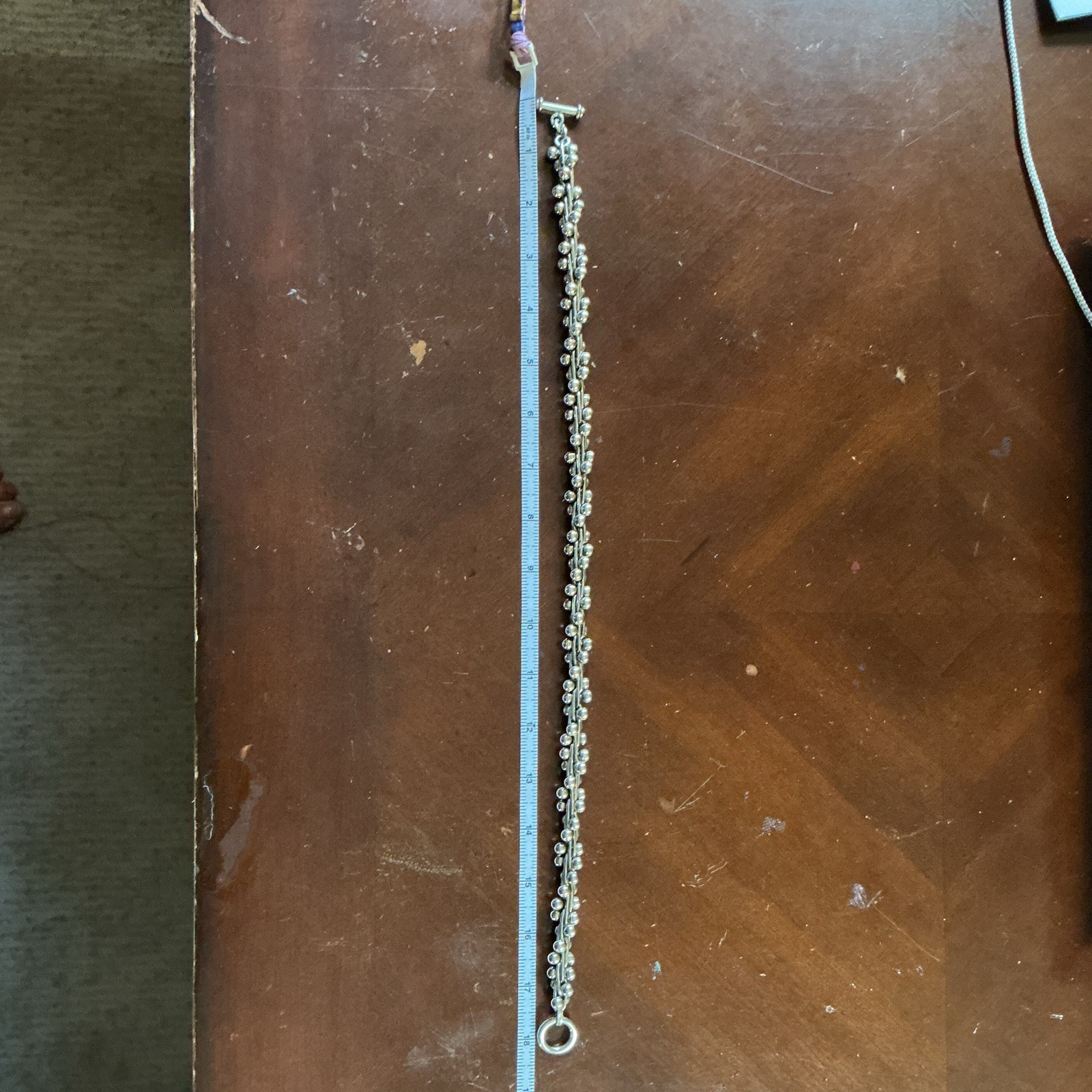 Vintage Sterling Silver 925 DNA twist bead-ball link Necklace