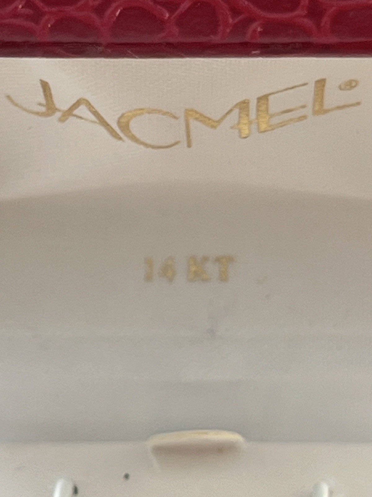 14K Gold Jacmel JCM Bolivia Hoop Style Drop Earrings AS IS