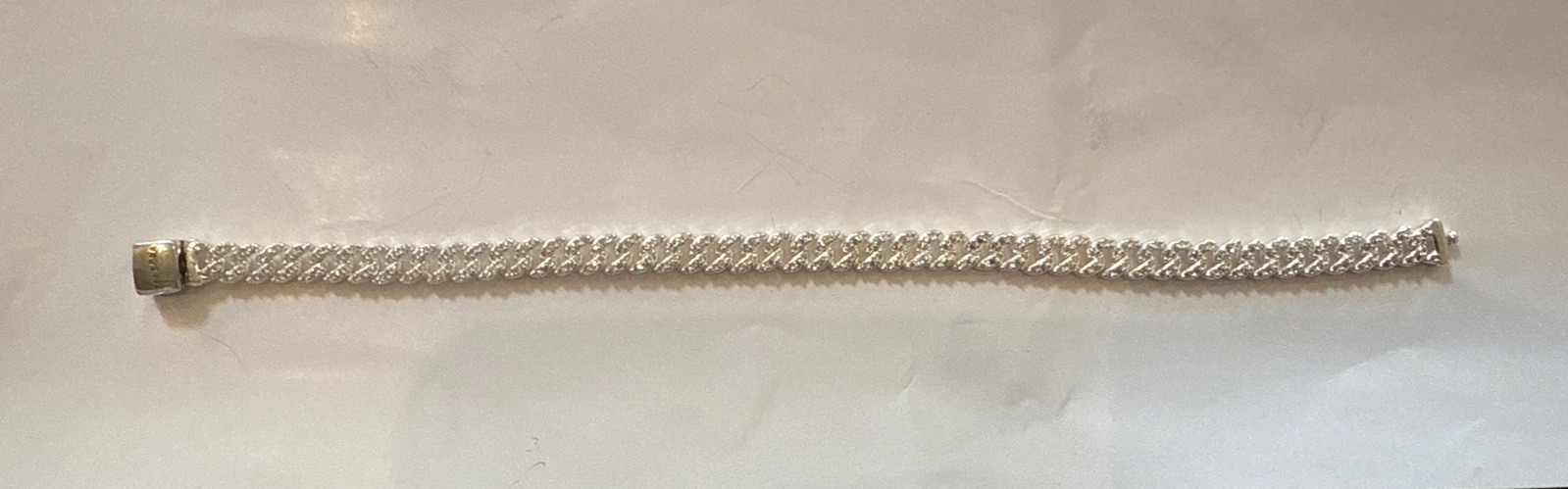 Pandora Timeless Pave Cuban Chain Tennis Bracelet Silver 925 7.9” 593008C01-20