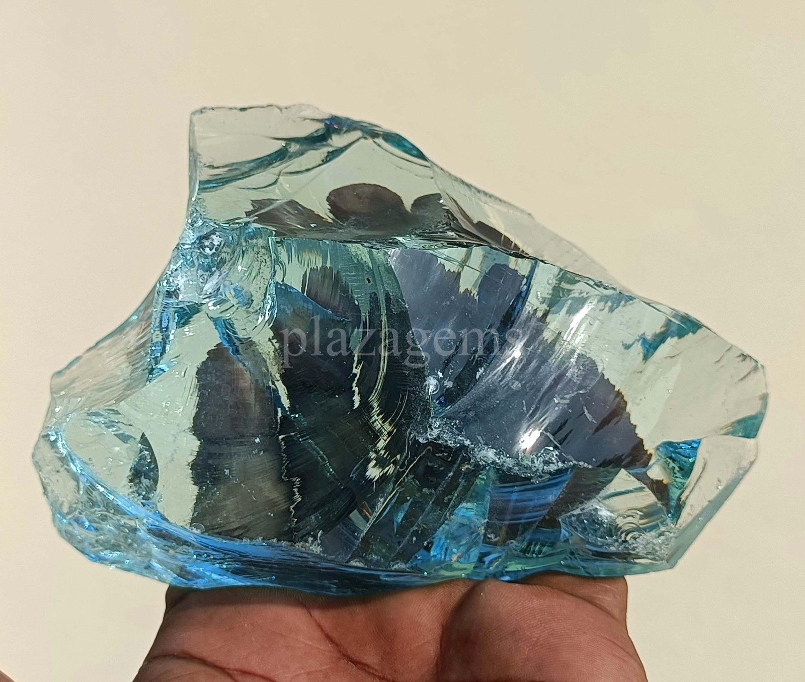 EGL 3094 Ct Natural Aquamarine Rough Transparent Uncut Gemstone 130X94 MM ” 5OSI