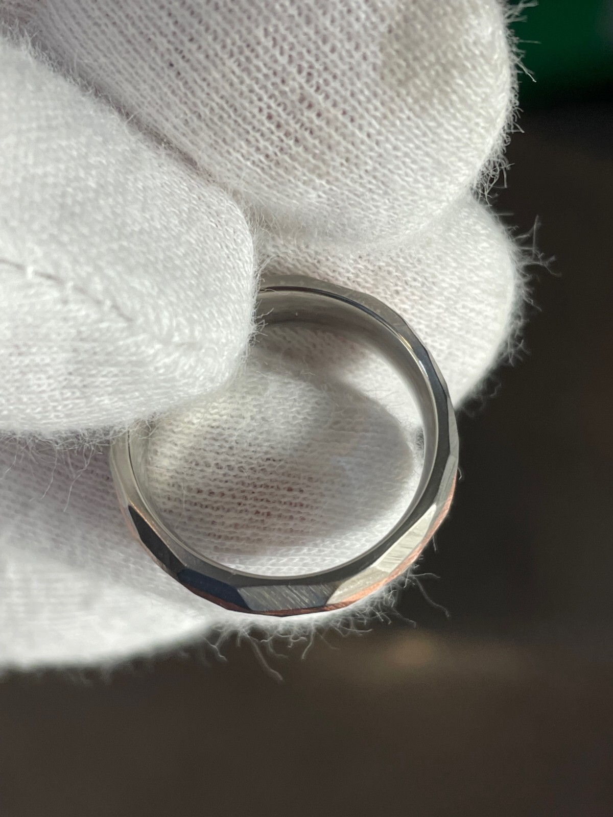 Facet/Ground Profile Copper Titanium Band, Pictured at 6mm, Made to Order