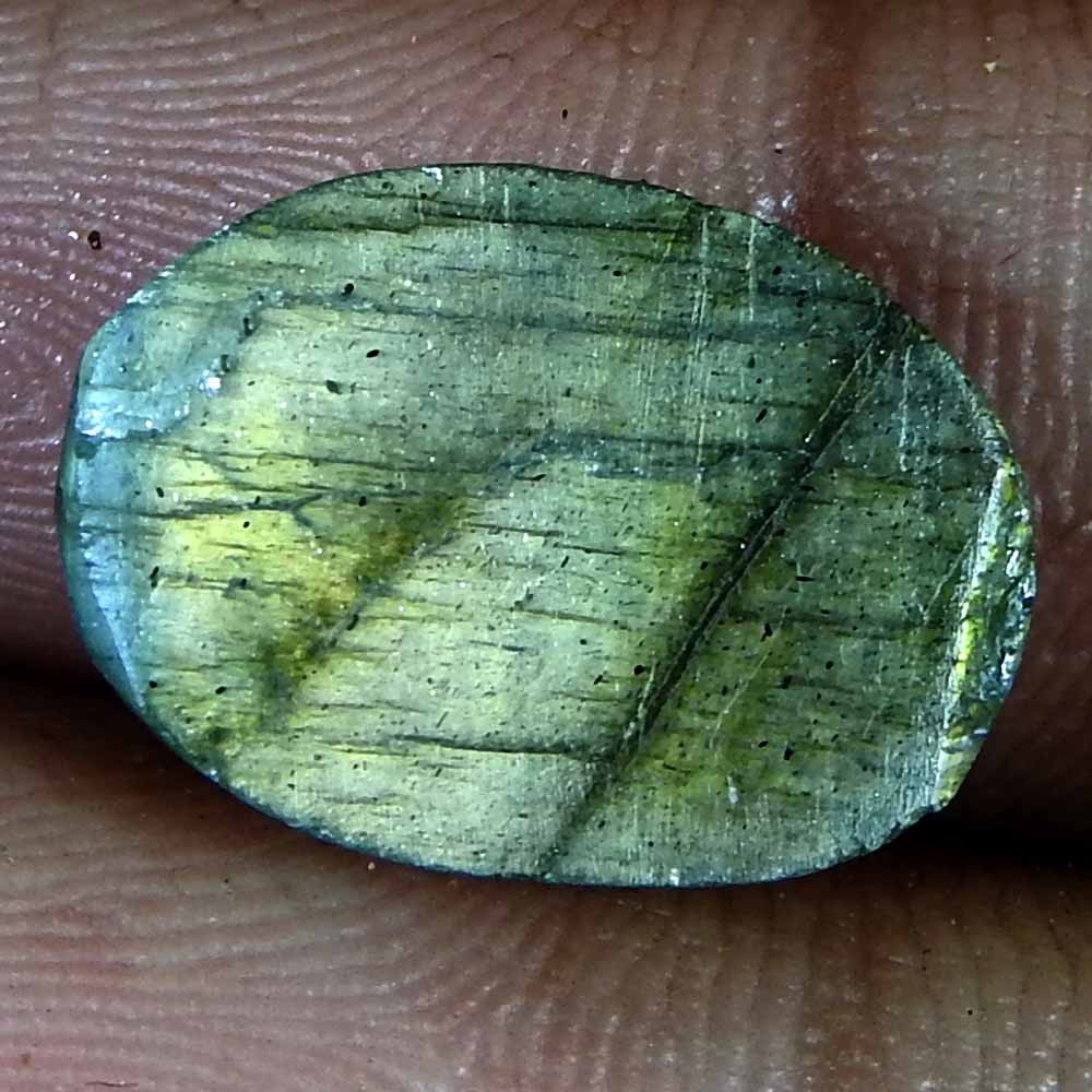 8.45Cts100%Natural Blue Cut Power Labradorite Oval Cabochon Loose Gemstone