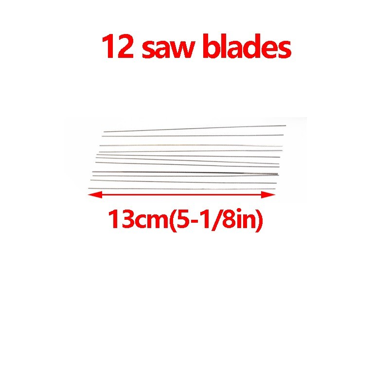 Mini U-shaped Saw Jewelry DIY Tool Jewelers Saw Bow Saw Frame W/ 12 Blades Kit