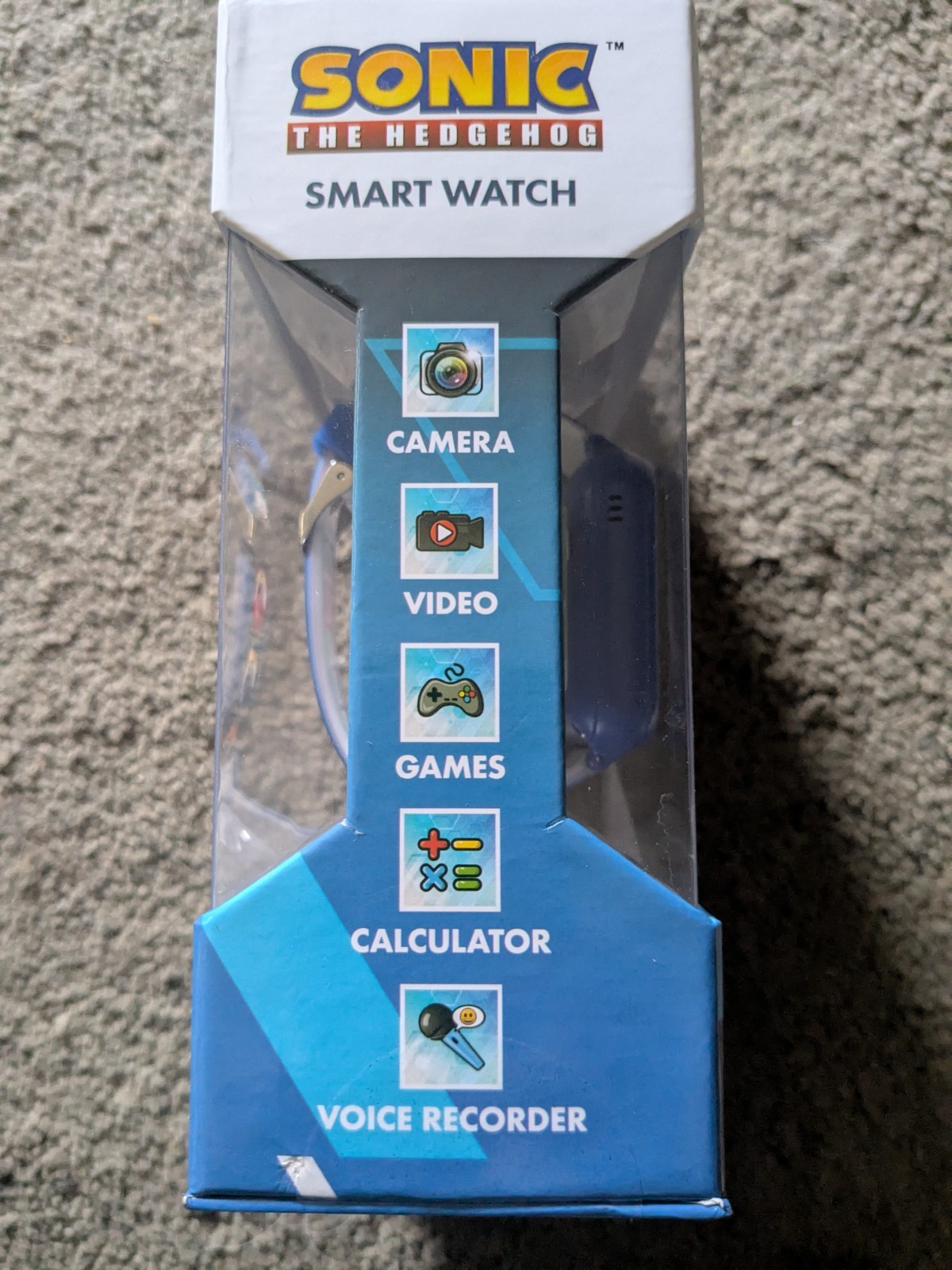 Sega Sonic The Hedgehog Interactive Smart Watch games camera video SEALED