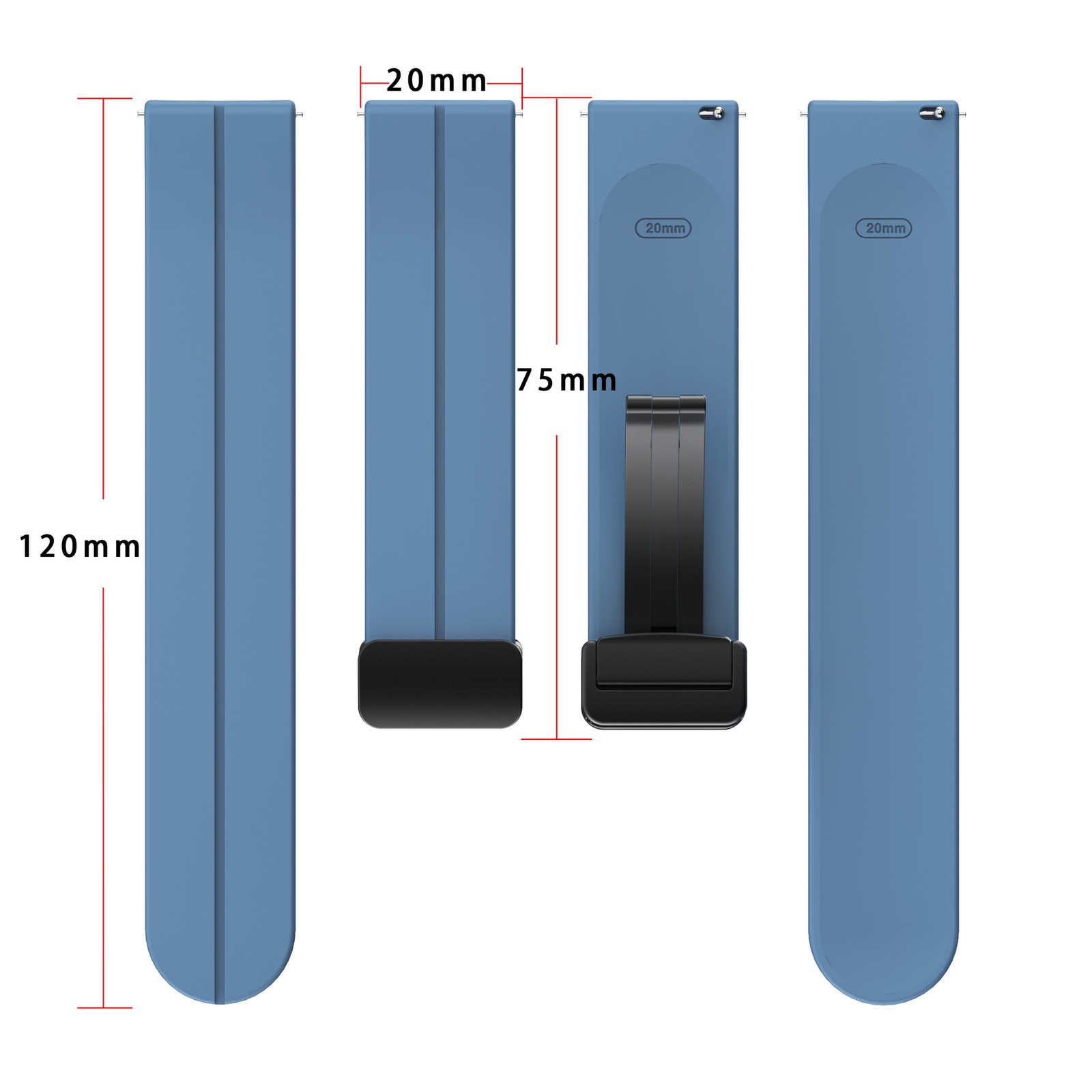 Fits Samsung Watch4/5/6 Classic Silicone Watch Strap Flexible Waterproof Band