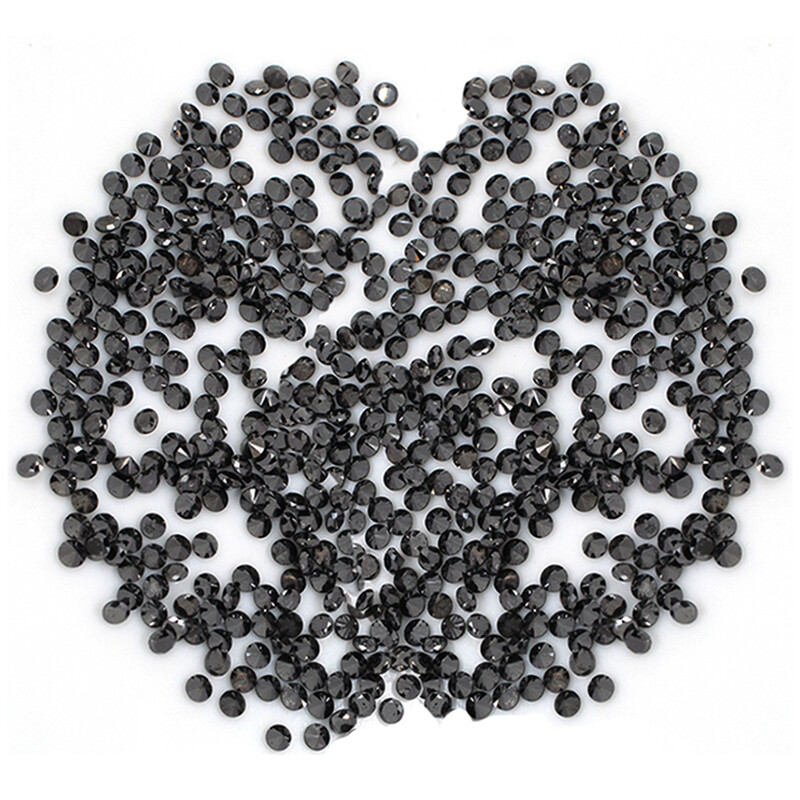 Loose Black Diamond Round Parcels Set of 10 stones in each size 0.70MM-1.90MM