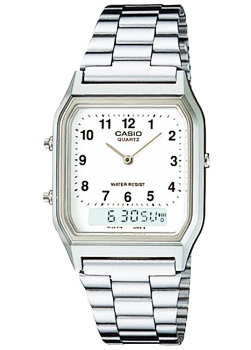 Casio AQ-230A-7B NEW Men’s Watch Analog/Digital Silver Stainless Steel