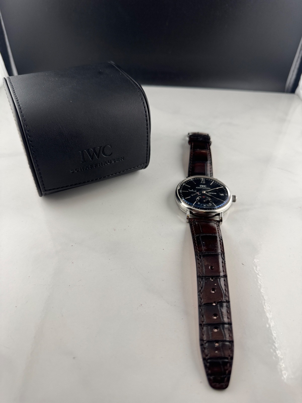 IWC Portofino Stainless Steel 45mm Manual Wind Watch IW510102 w Box