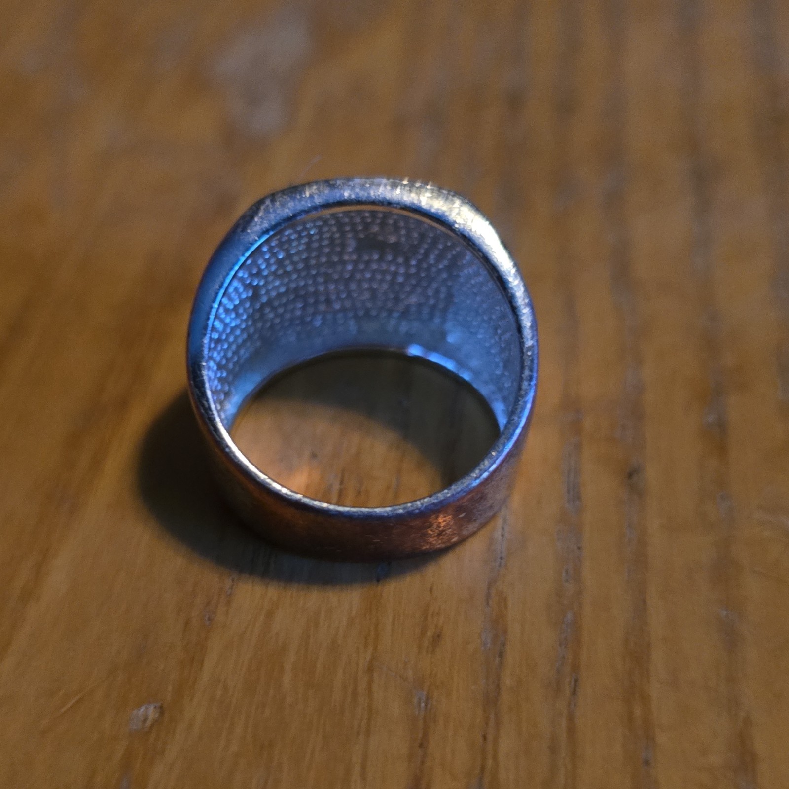 Silver Tone Dome Signet Metal Band Ring Size 6 No Stone 0 Gemstones