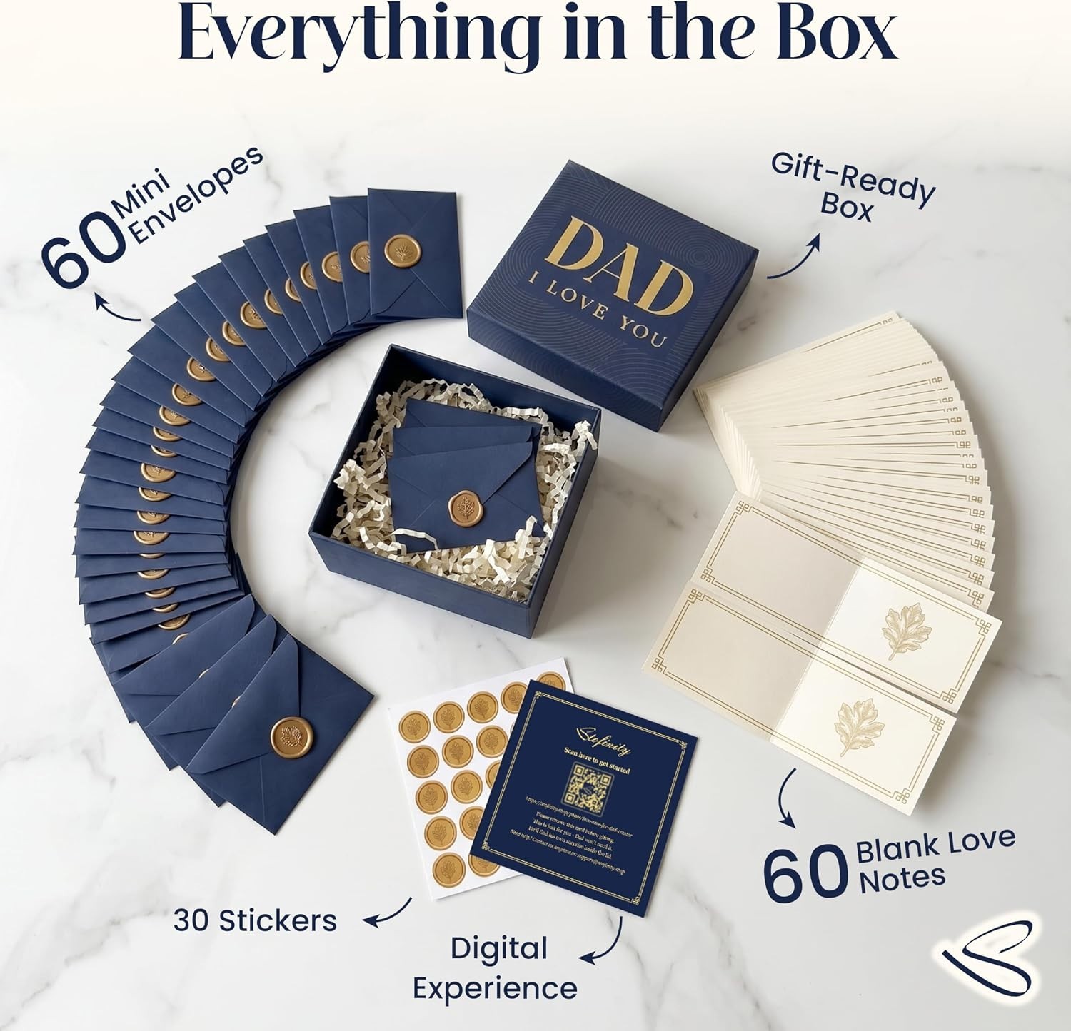 Emotional Father’s Day Gift: 60 Love Notes + Digital Surprise Experience