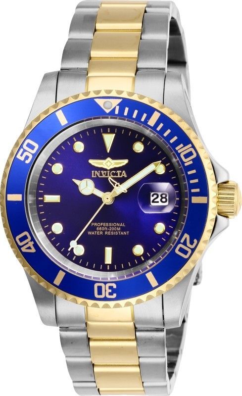 Invicta Men’s Pro Diver Quartz Blue Dial Two Tone Stainless Steel Watch 26972