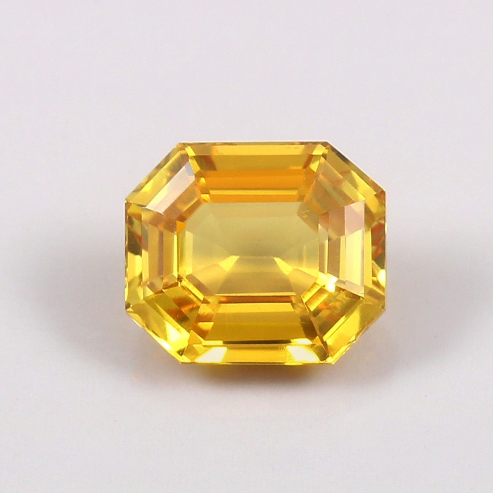 AAA Natural Ceylon Yellow Sapphire Loose Radiant Cut Gemstone 11.50×10 MM