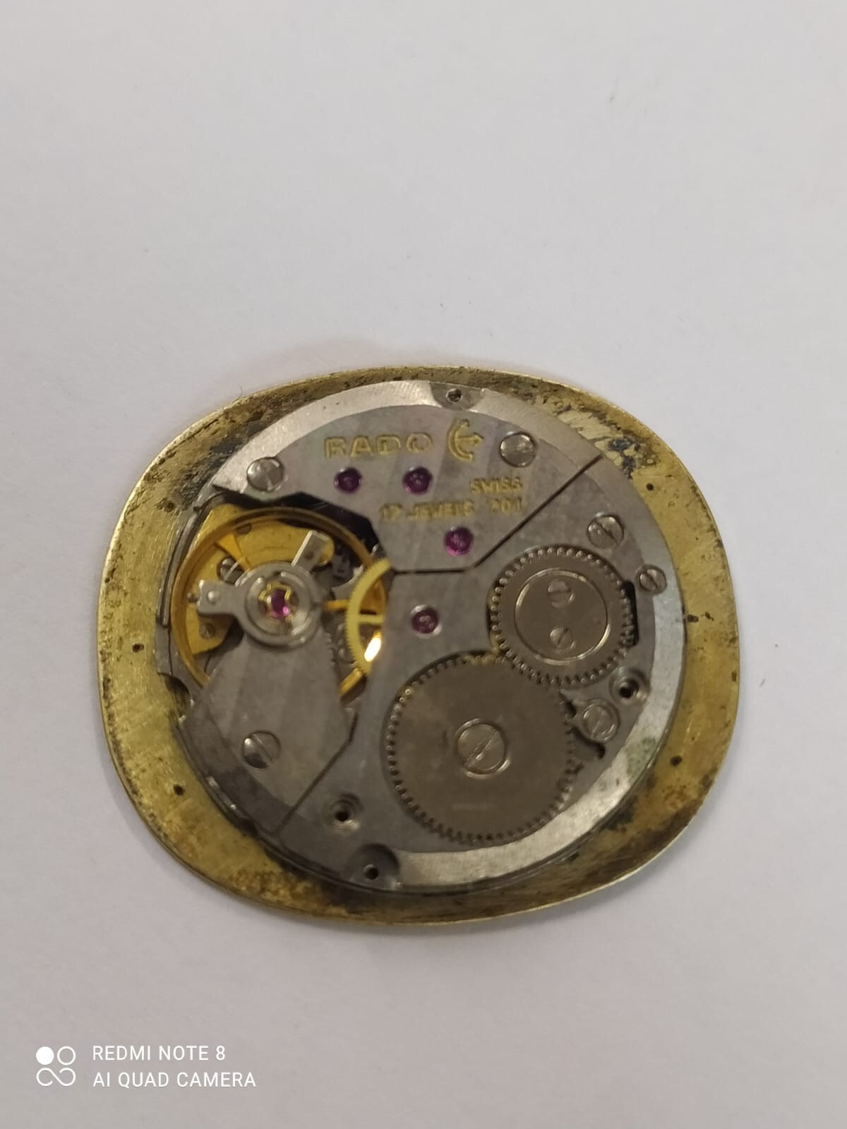 ETA / P 7001 Movement With Dial RADO watch Work & Stop Used