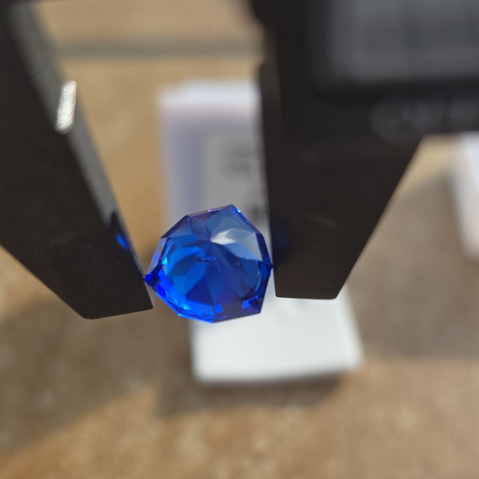 Lab-Created Blue Spinel Trillion Cut Loose Gemstone 12x12mm 7.00ct 1pc