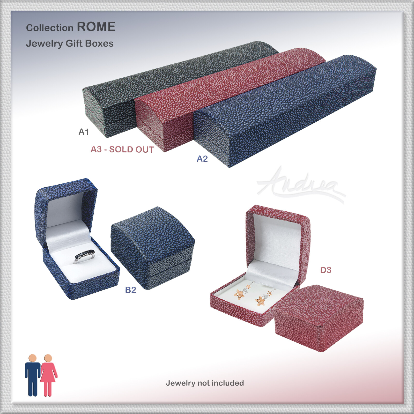 Deluxe ROME Gift Boxes for Bracelet Watch Ring Pen Earrings Necklace Brooch