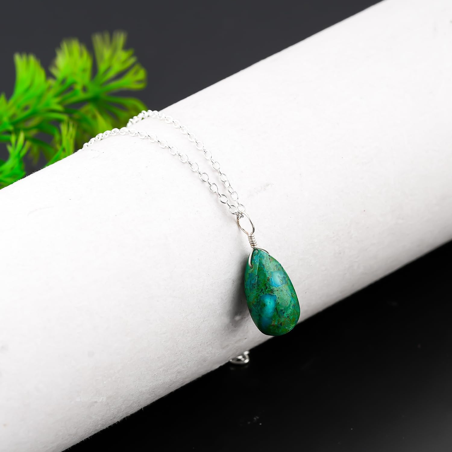 Natural Gemstones Dainty Pendant Nacklace, Assorted Stones, Handmade Boho Hypoal