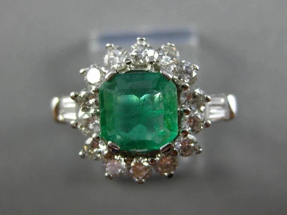 2CT Emerald Lab Grown Diamond Wedding Ring In 14k White Gold