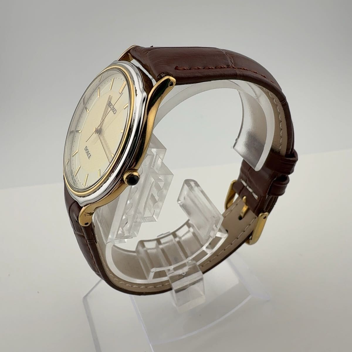SEIKO 5E61 0A20 Seiko DOLCE Quartz Men s Boys Guilloche Engraved Wristwatch Work