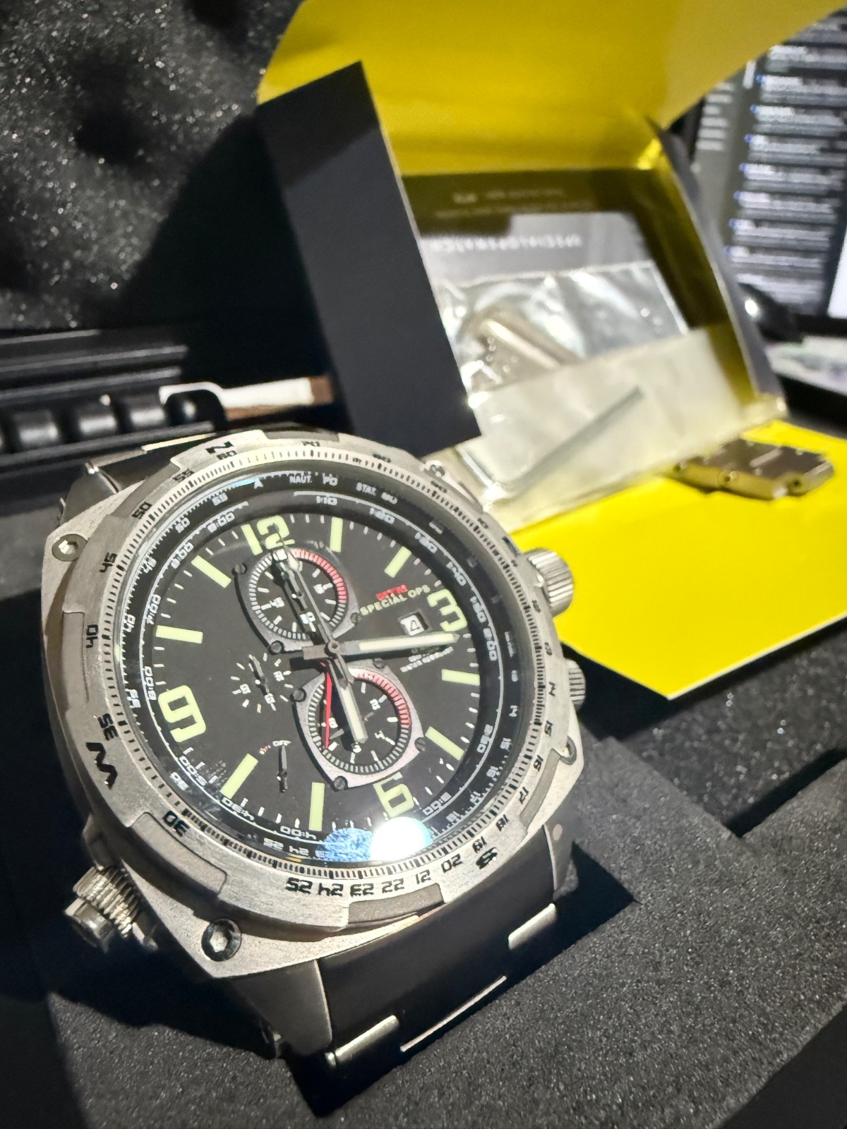 MTM Silver Cobra 47mm, Titanium. Excellent Shape. Few Scratches Shown In Pics.