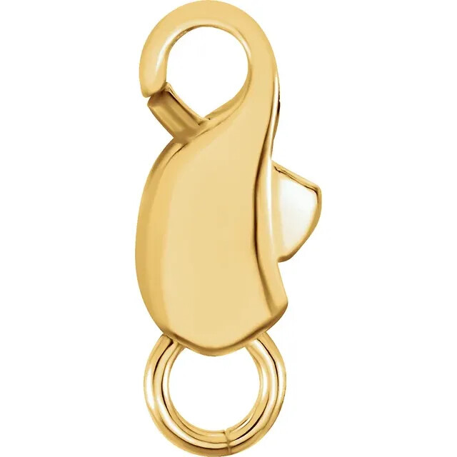 14K Yellow Gold or Sterling Silver 11.5×4.5 mm Push Lock® Lobster Jaw Clasp