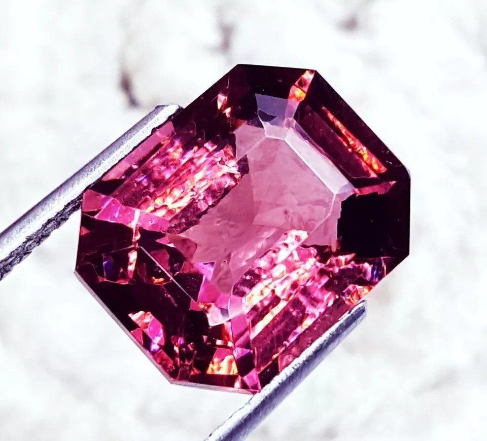 9.50+ Ct Loose Gemstone Certified Natural Rhodolite Garnet Radiant Cut