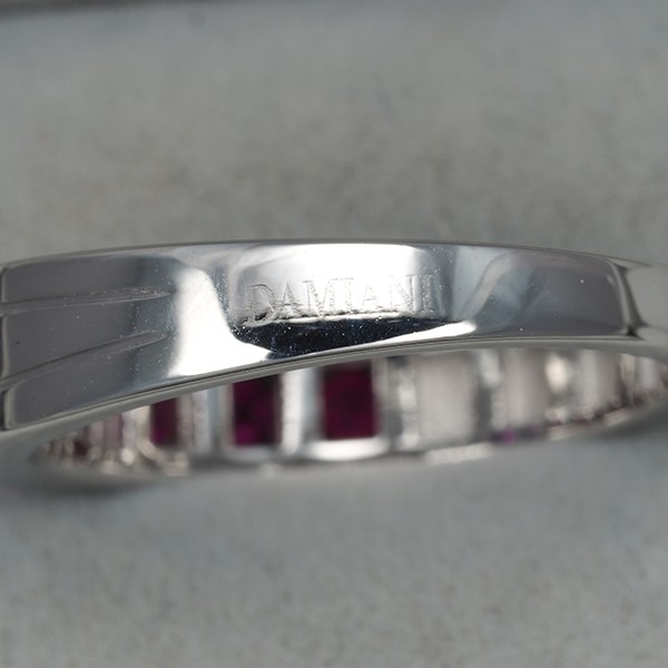Auth DAMIANI Ring Ruby Diamond Belle Epoque US6-6.25 18K 750 White Gold