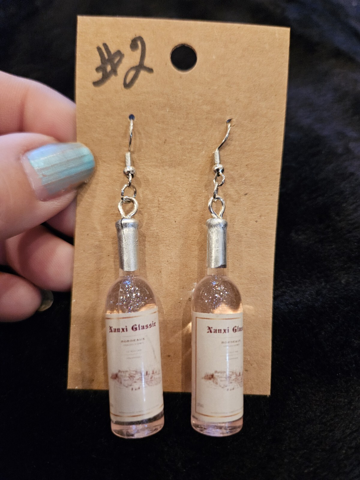WINE BOTTLE EARRING – HANDMAD Colorful -Accurate – 8 Diff. Styles to Choose from