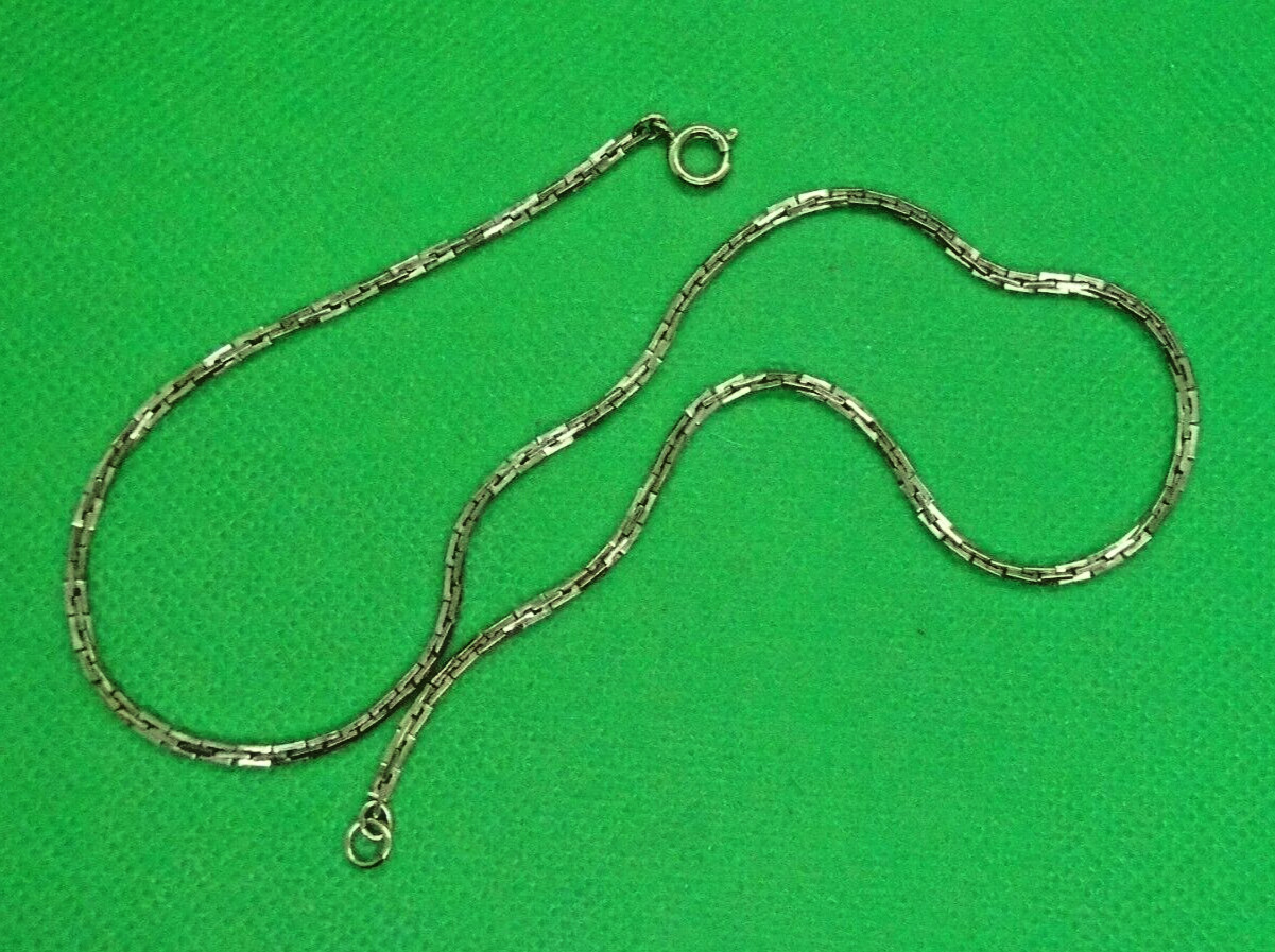 Box Chain Necklace 15 1/4″ Approx. Total Length – Details Below