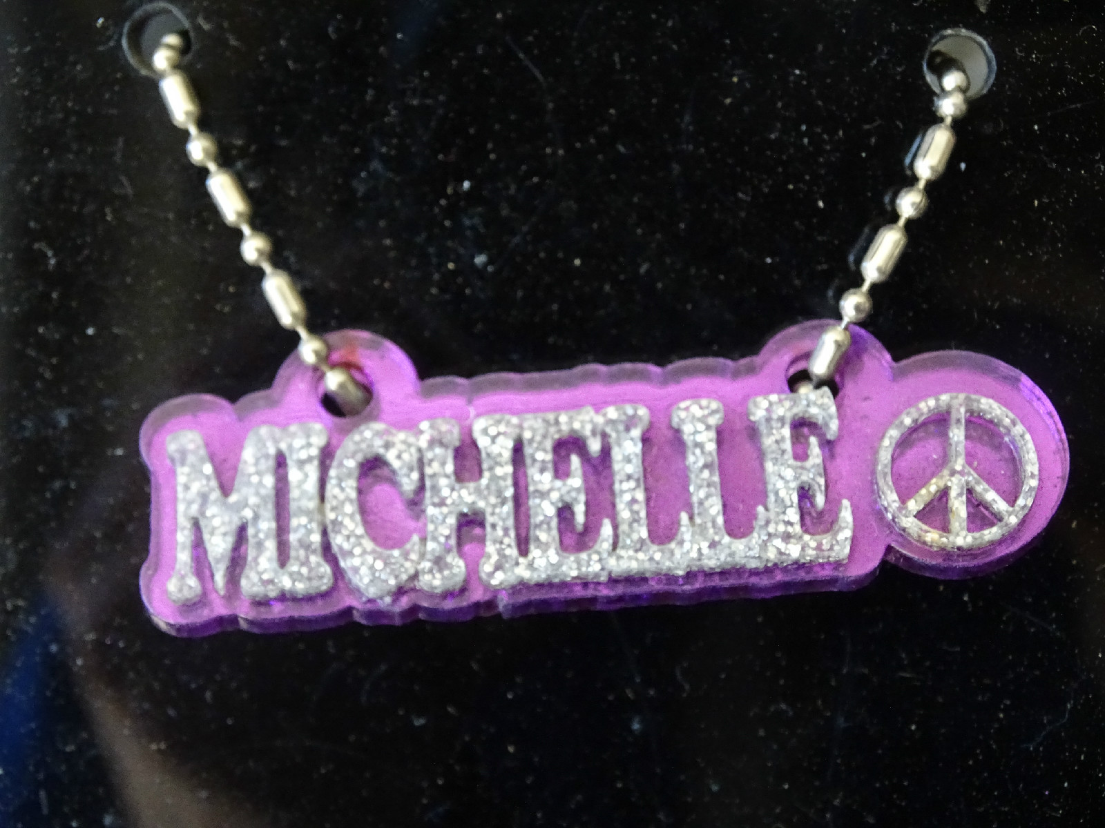 Personalized Name Necklace Custom Name Plate Acrylic Mirror Name Necklace Laser