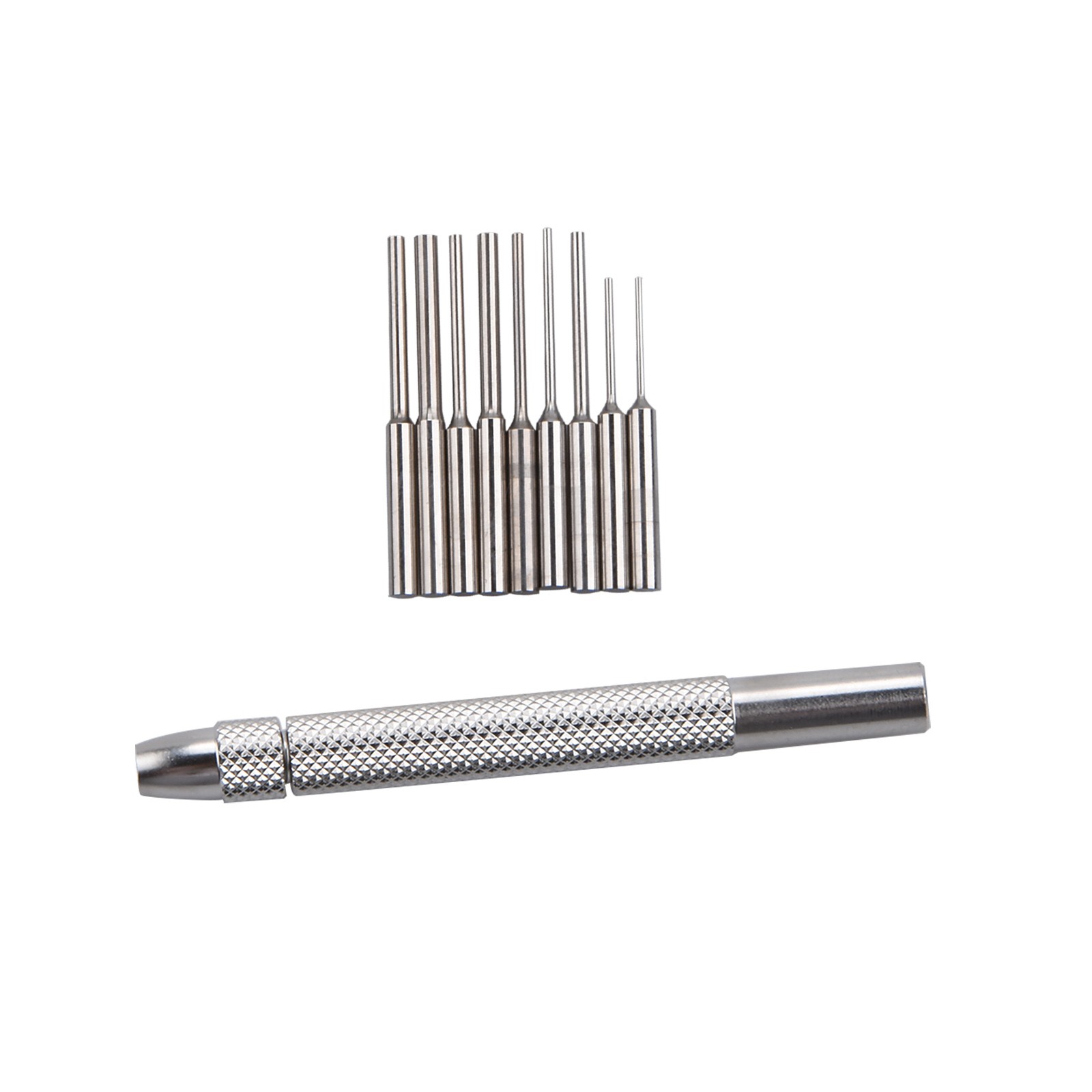 0.5mm-1.6mm Bit Stainless Steel Watch Bracelet Remover Pin Punch Tool 9 In 1