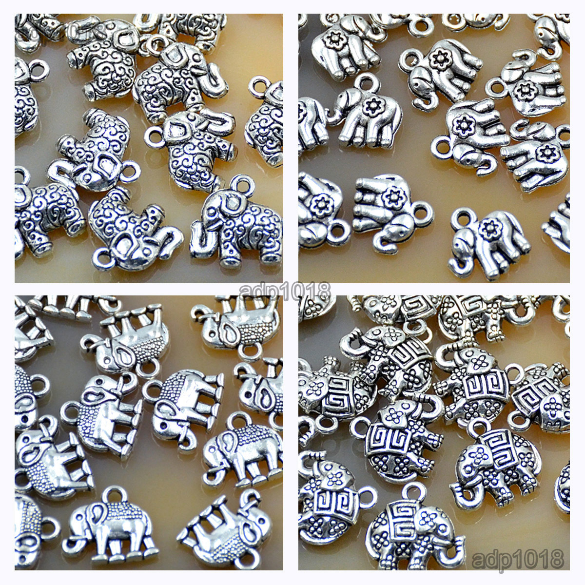 20pcs Tibetan Silver Elephant Charms Pendants Beads Fit Bracelet Jewelry Making