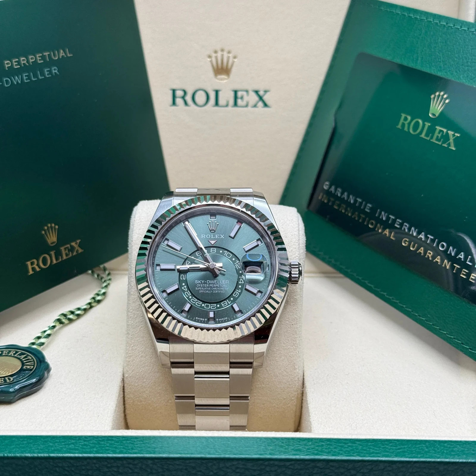 2026 New Rolex Sky-Dweller 42mm, – Green Dial – Oyster Bracelet – Ref. 336934