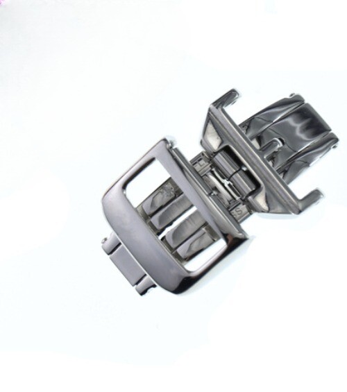 Leather Strap Stainless Steel Butterfly Buckle12 14 16 18mm for Jaeger-LeCoultre