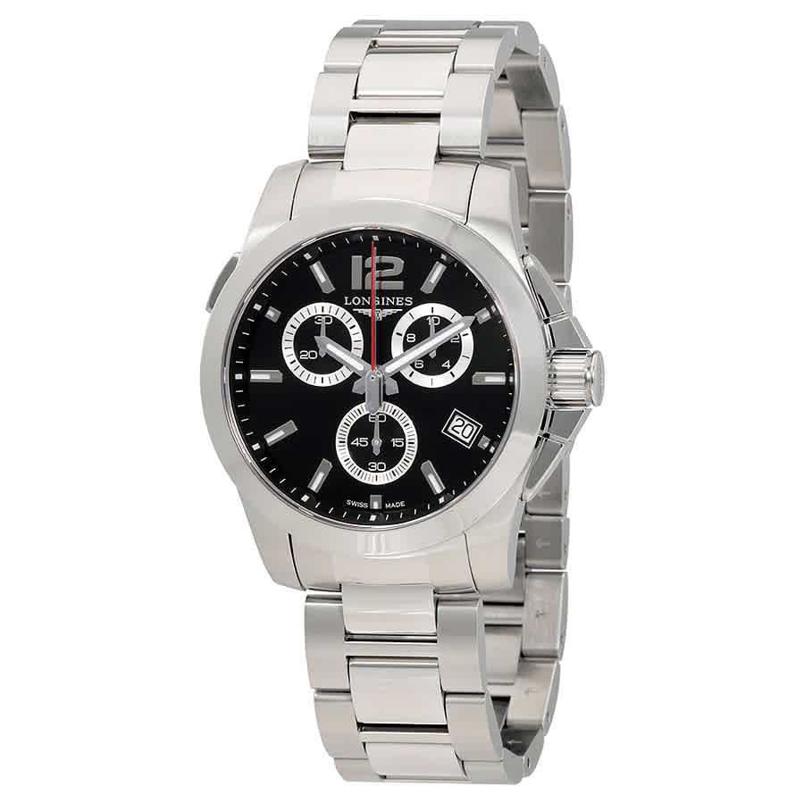 Longines Conquest Chronograph Quartz Black Dial Men’s Watch L3.702.4.56.6