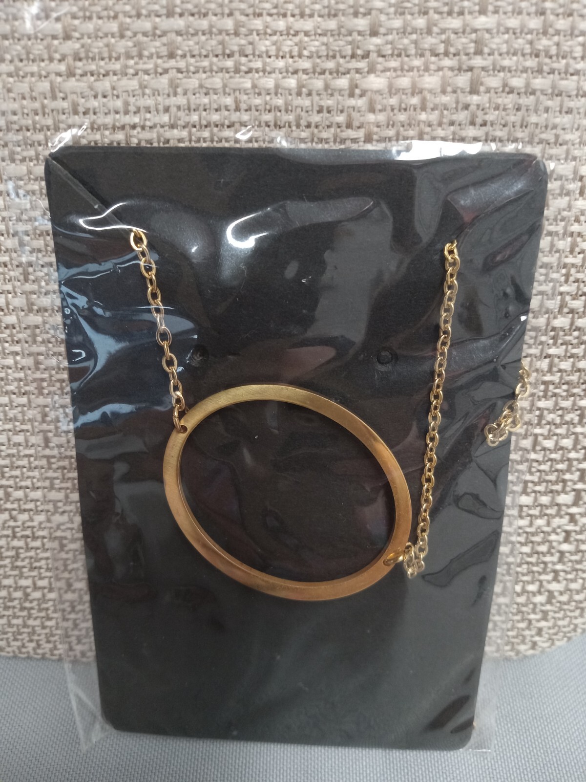 22″ Sideways Initial Letter 18K plated Stainless necklace Gold large charm penda