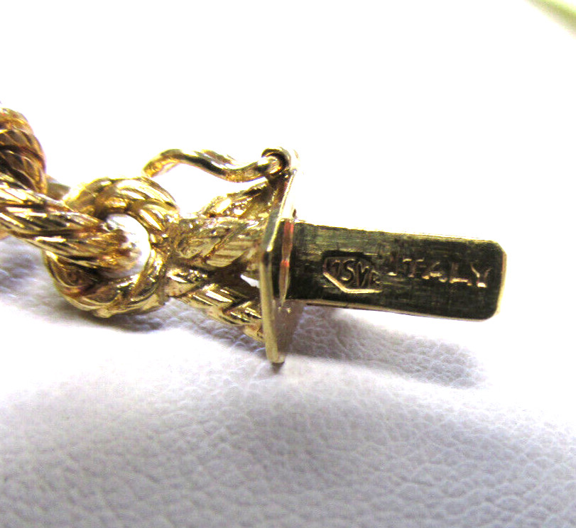 Unique Heavy Duty 18k Gold Chain Link Bracelet 8.25 inch Italy MAKE OFFER