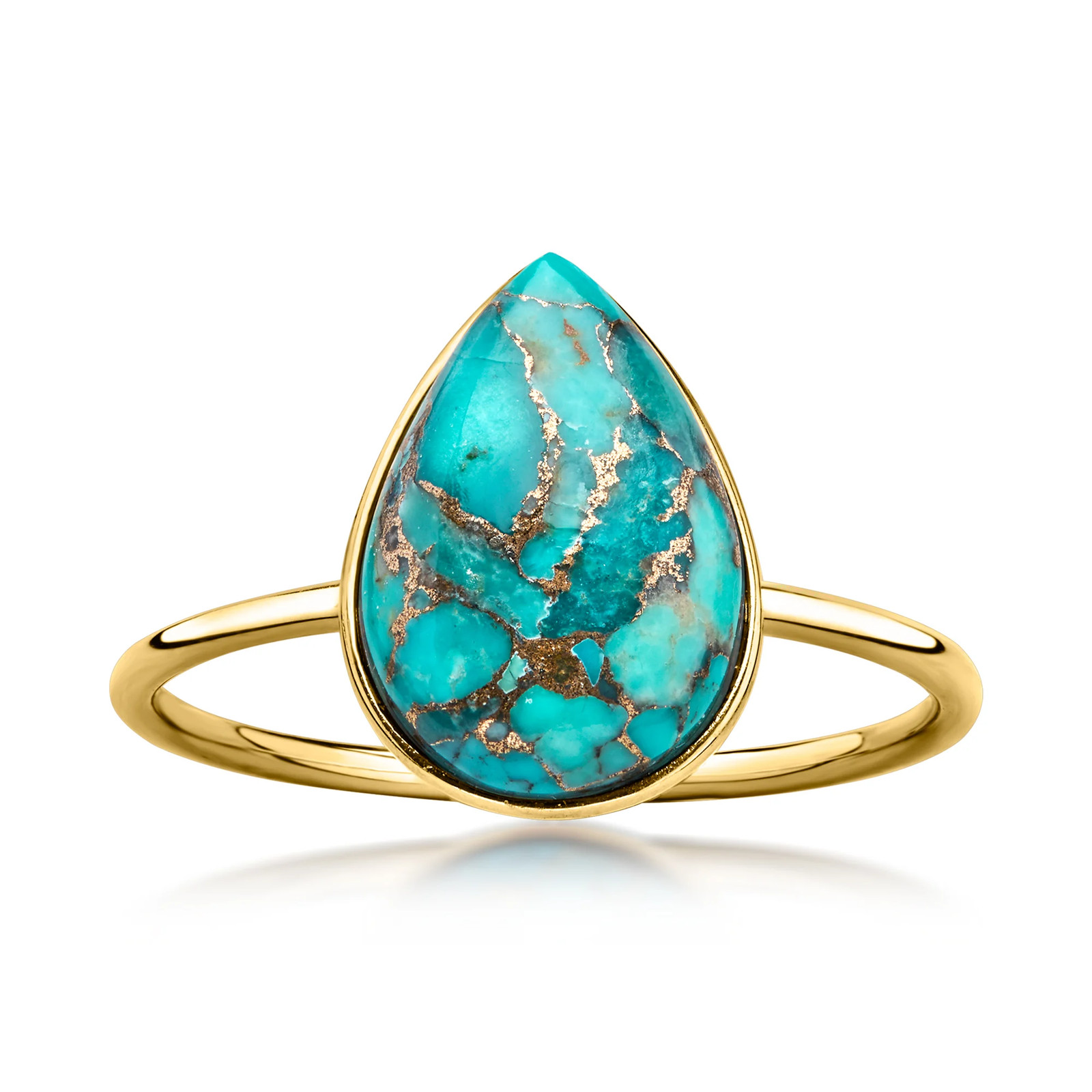 Ross-Simons Turquoise Ring in 10kt Yellow Gold