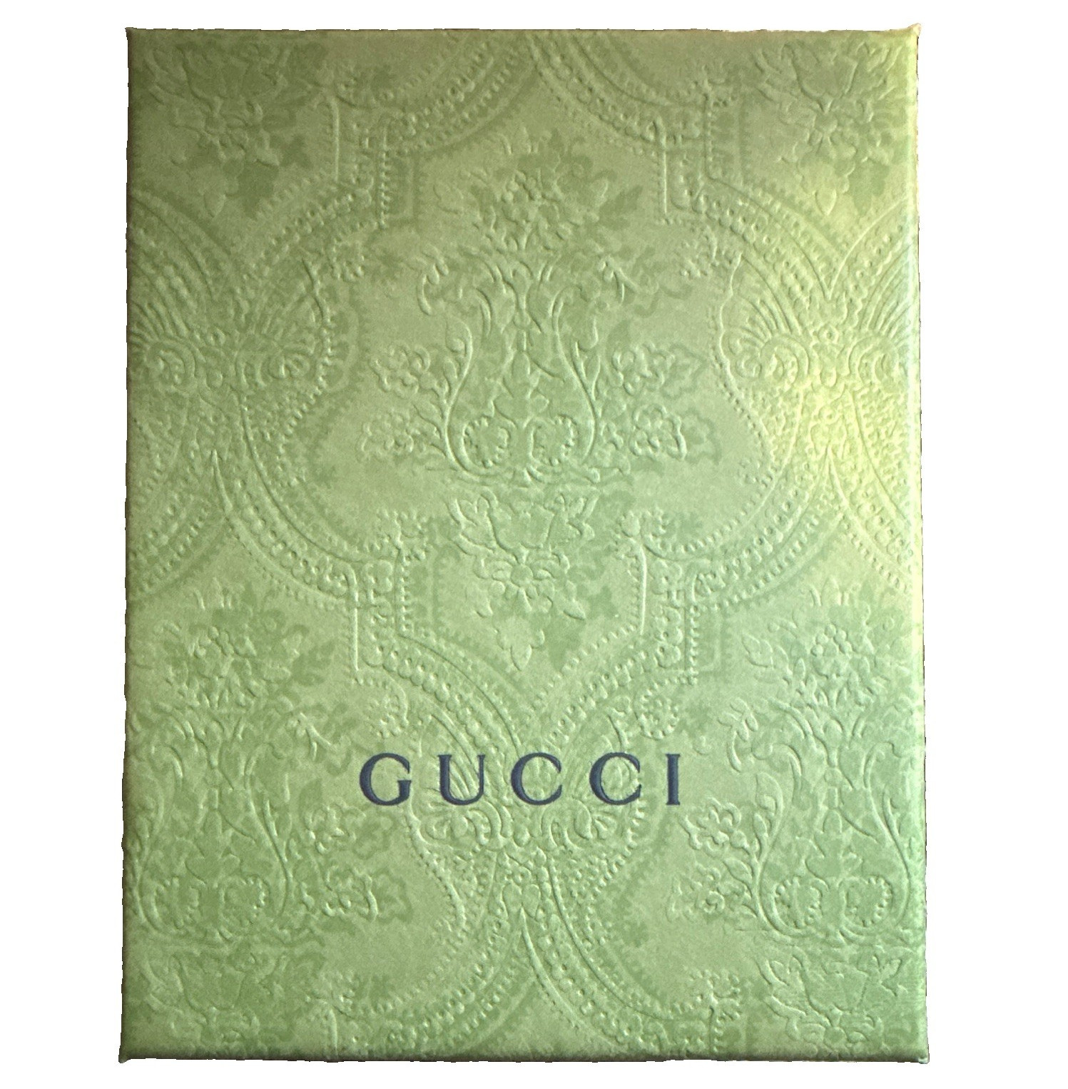 Gucci Green Gift Box with Beige Lined Cardholder dust bag, 5×4 in Rectangle