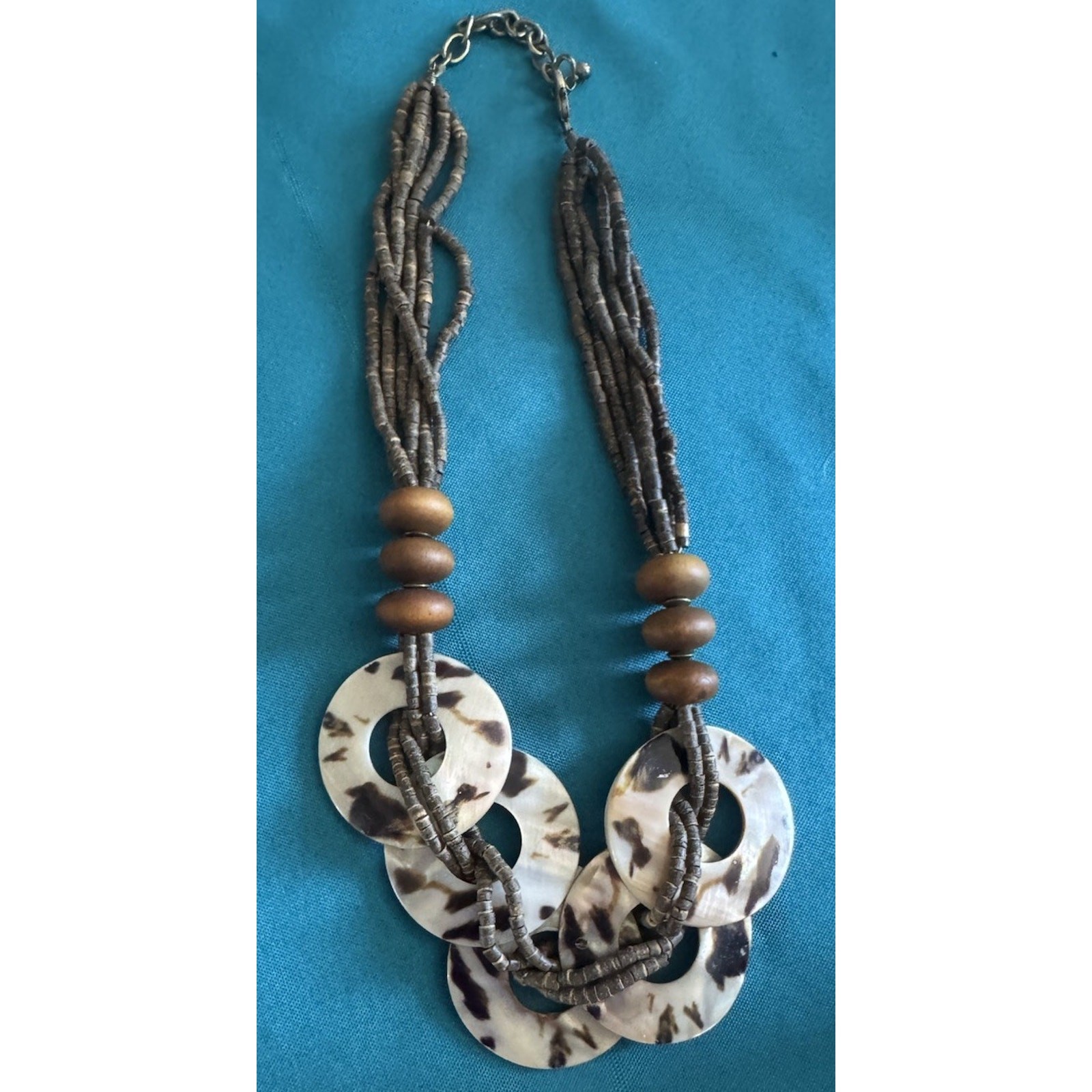 bohemian-style multi-strand statement necklace