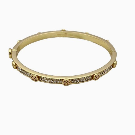HOT 2026 NEW Tory Burch Rhinestone Bangle Gold Medium Size Sparkling 💎