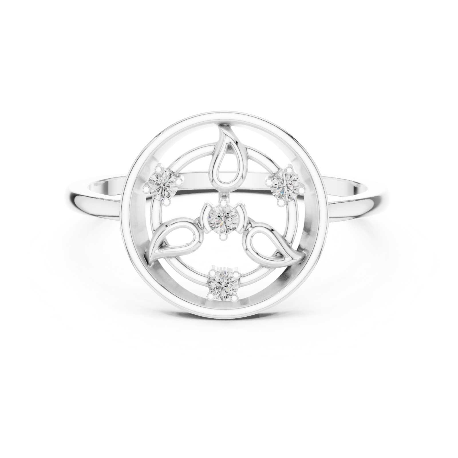 Certified Round VVS1 Natural Diamond Exquisite Anniversary Ring 14k Gold Over