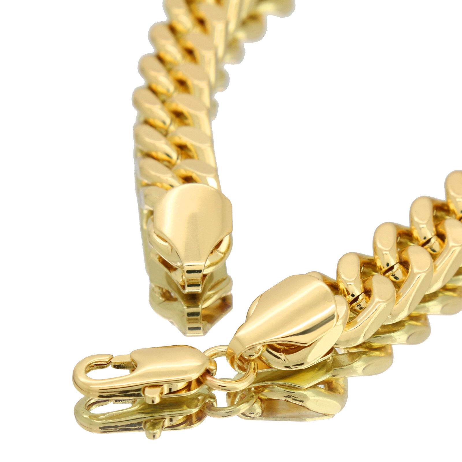 Gold Plated Huge Christ The Redeemer Pendant Cubic-Zirconia 30″ Cuban Chain