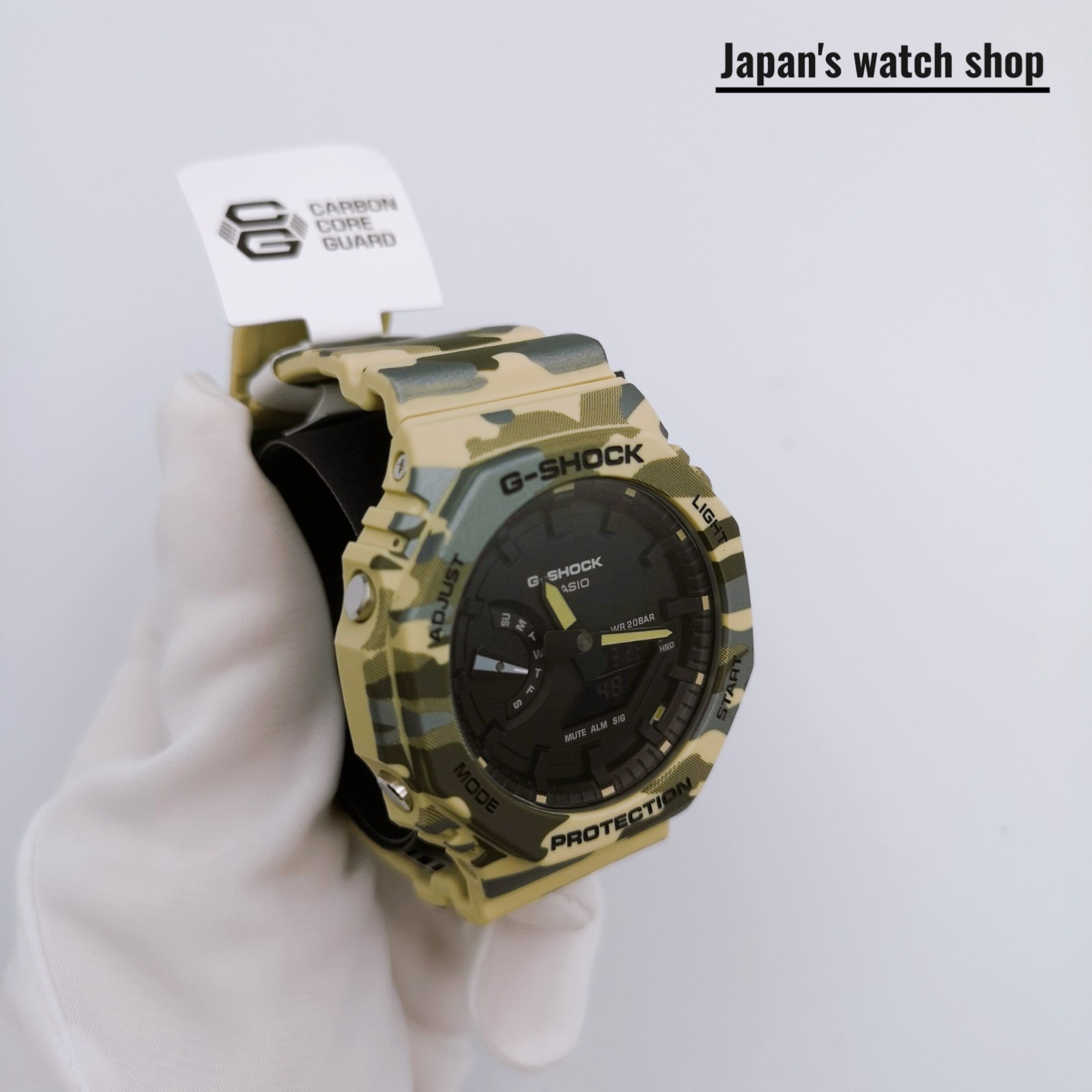 CASIO G-SHOCK GA-2100CM-5AJF Black Camouflage Green Unisex Watch New in Box