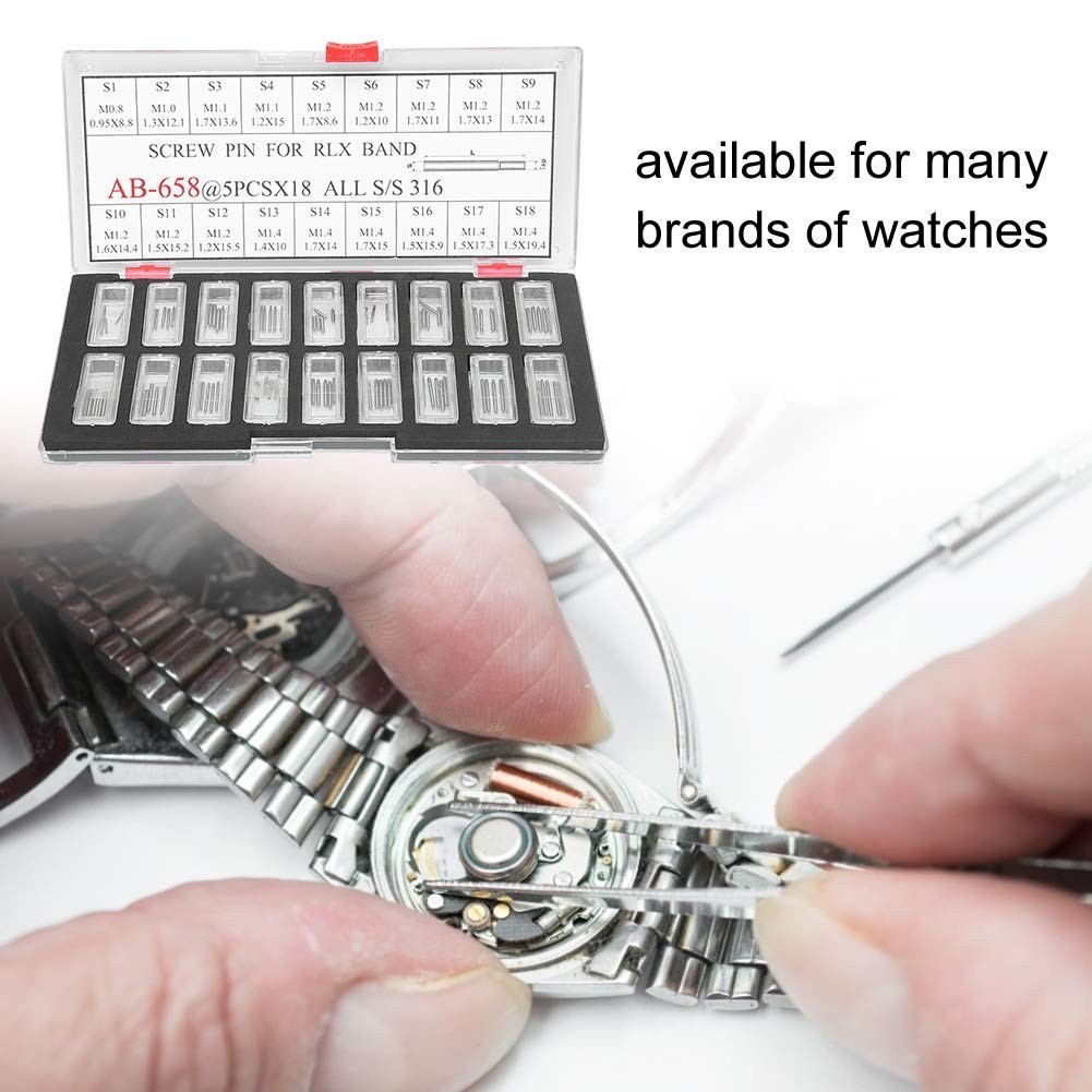 Stainless Steel Screw Pins Links for Watch Bands – Quick Release Spring Bars Kit