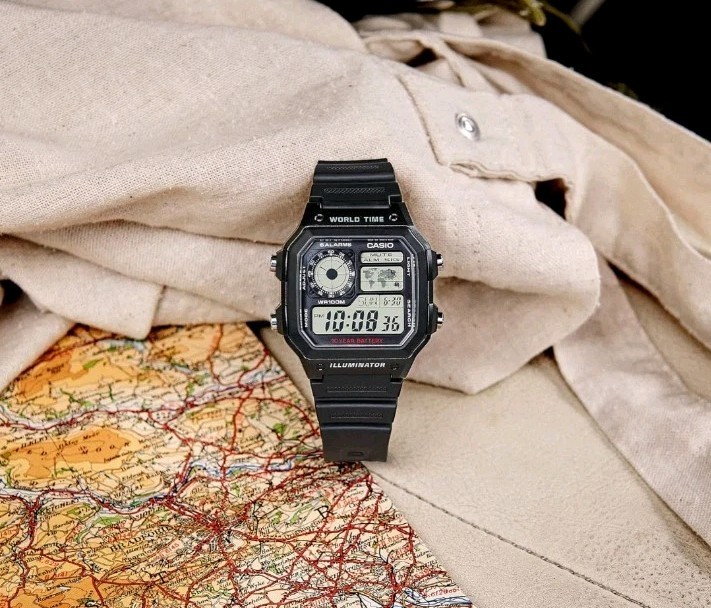 CASIO Men’s Digital Wrist Watch AE1200WH-1AVCF 100M WR LED Light 10 Year Battery