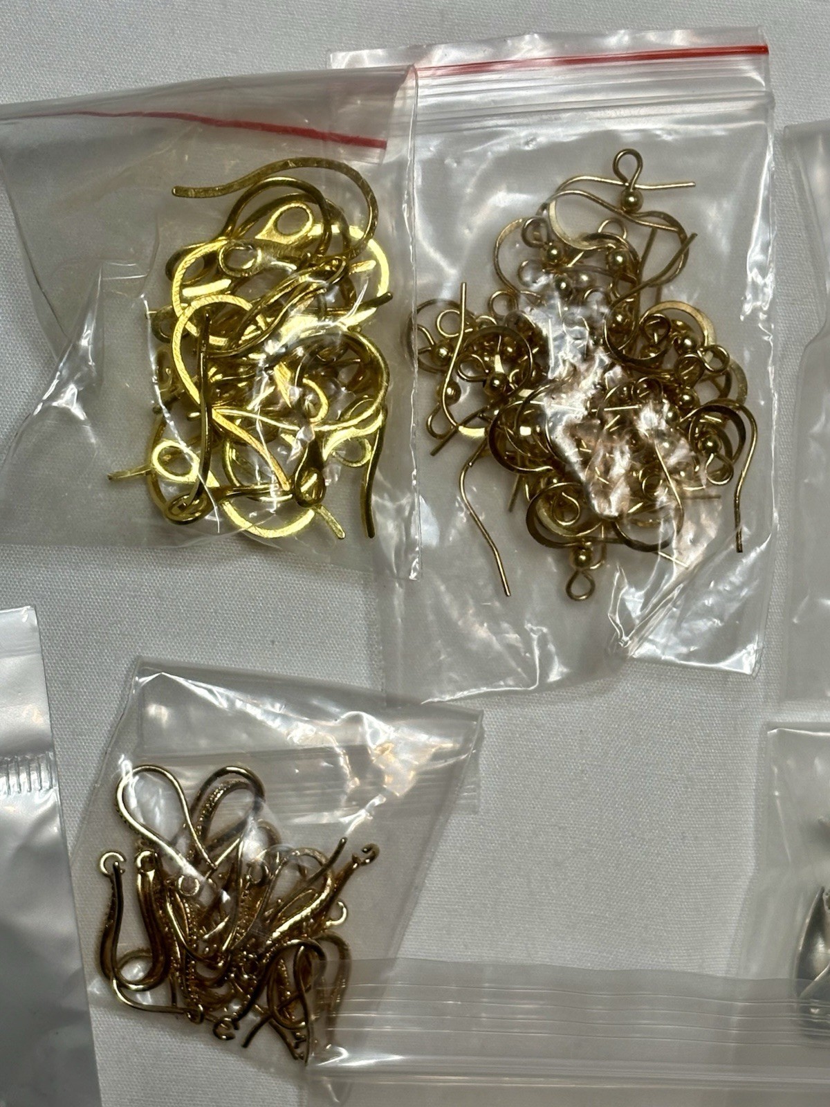 Jewelry Findings Lot Mixed Metal Multicolor Hoops, Earring Hooks & Omega Backs