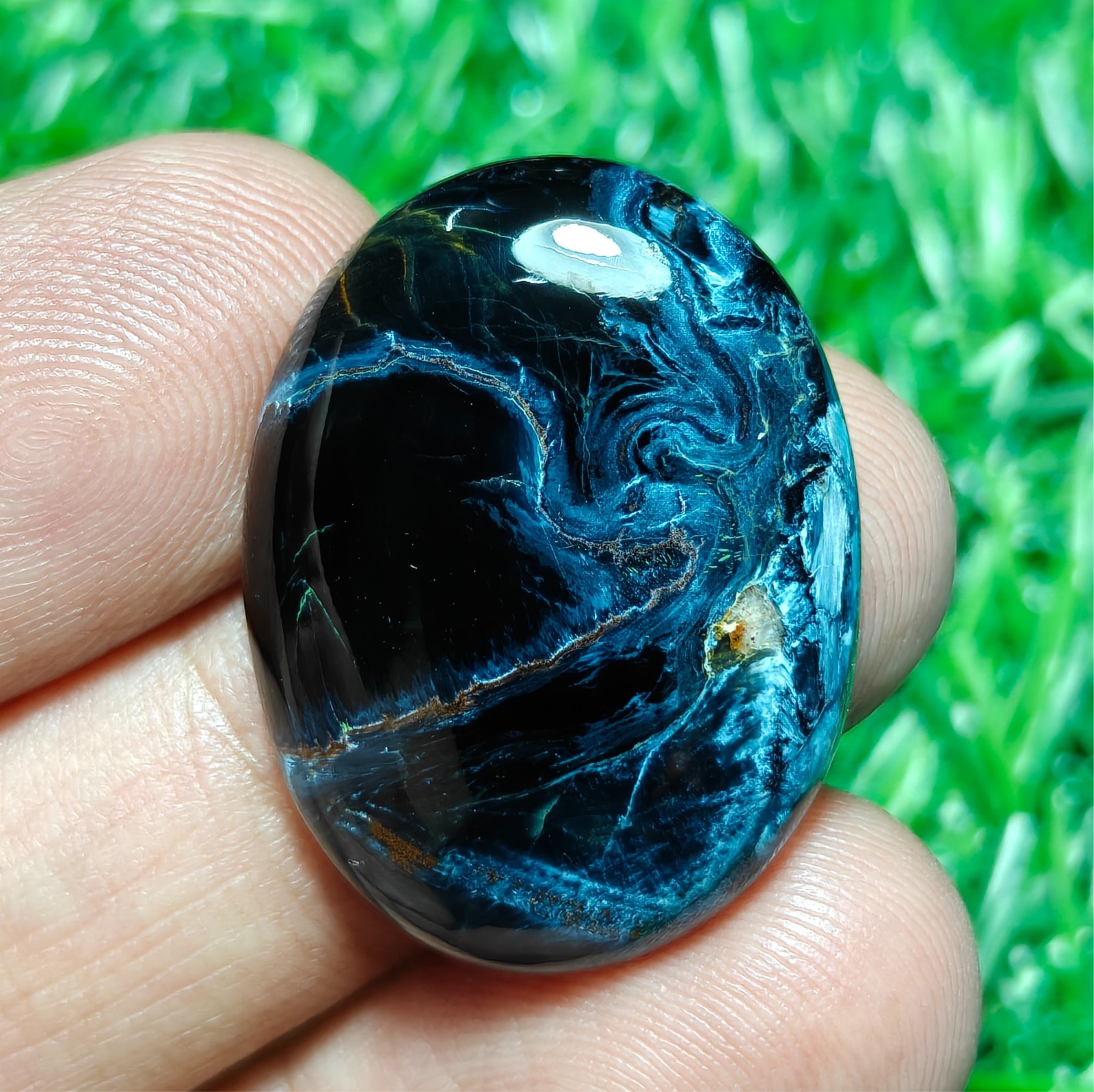 Fine quality natural namibian pietersite loose gemstone| 22x29x6mm, 30 Carat