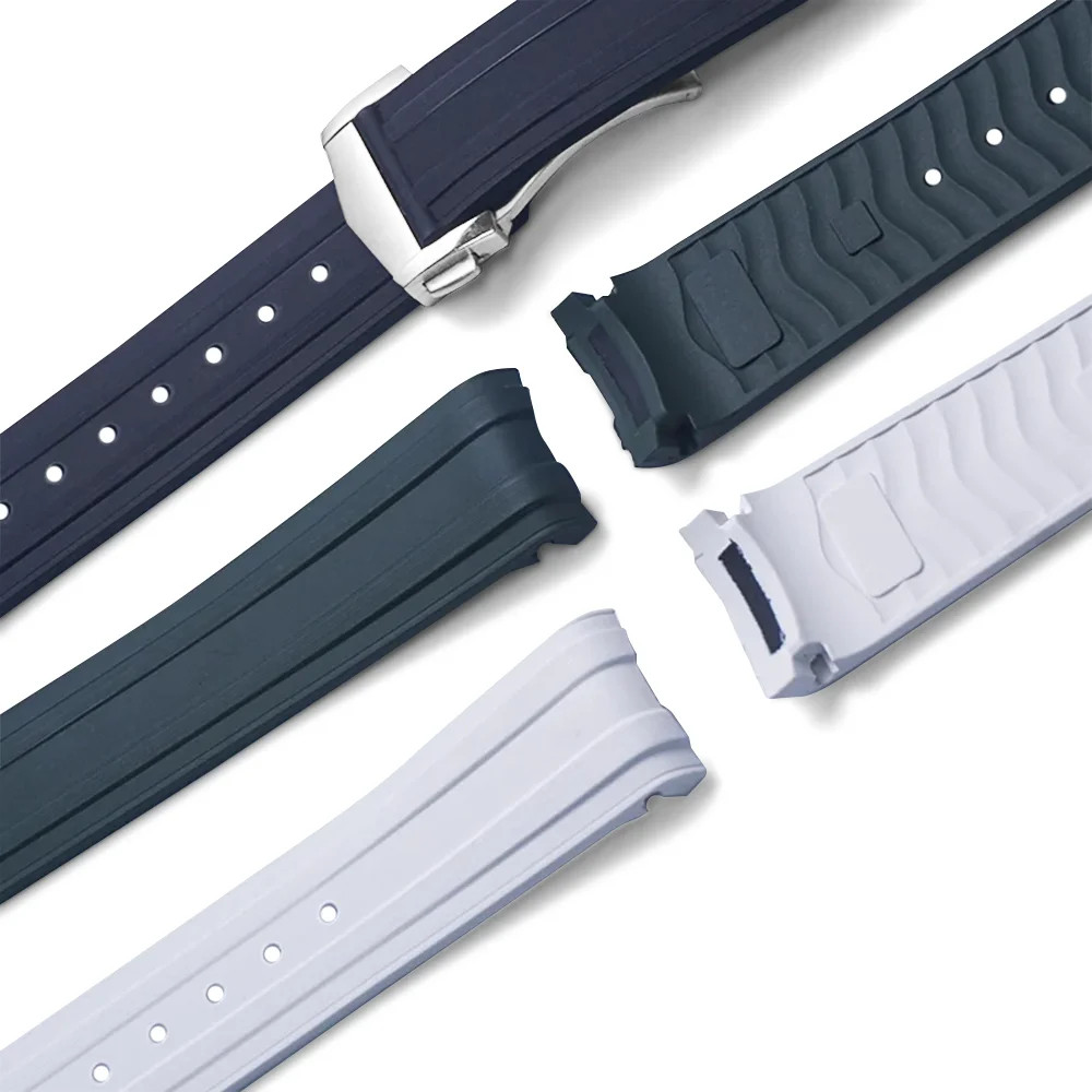 New Original Design for 20Mm Omega Seamaster 300 FKM Rubber Strap Fda-Approved F