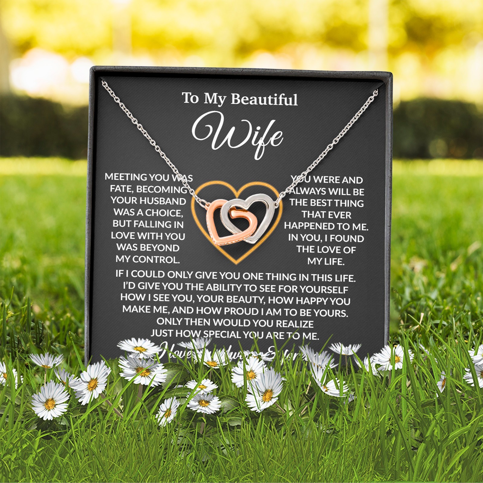 To My Wife Necklace, Christmas Gifts For Women, Anniversary Gift For Wife