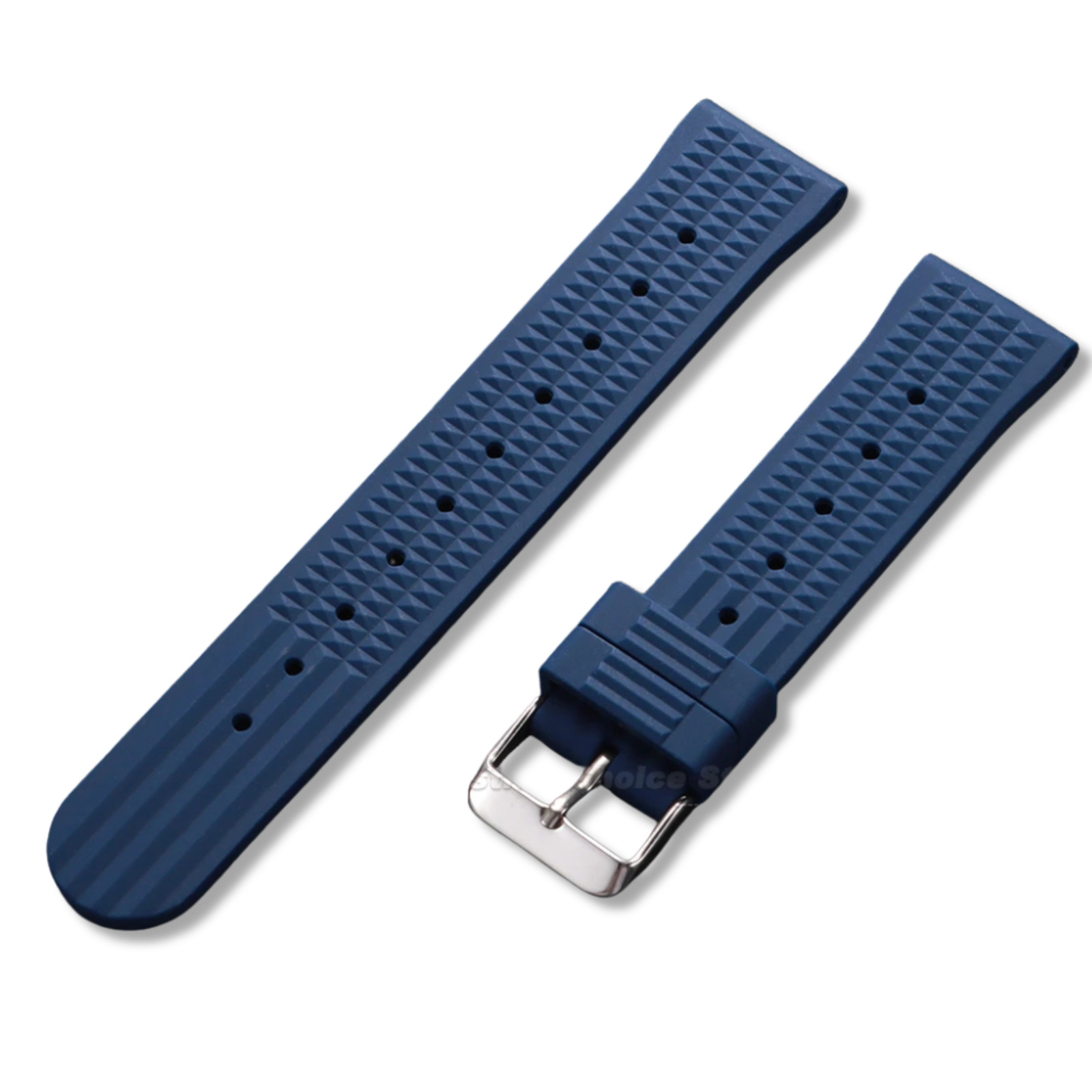 Seiko SKX007 SKX009 Waffle Rubber Strap 20mm 22mm Dive Watch Band Waterproof